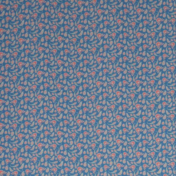 Paisley Bird by jolijou - Kleines Paisley Muster mit Vögel, himmelblau
